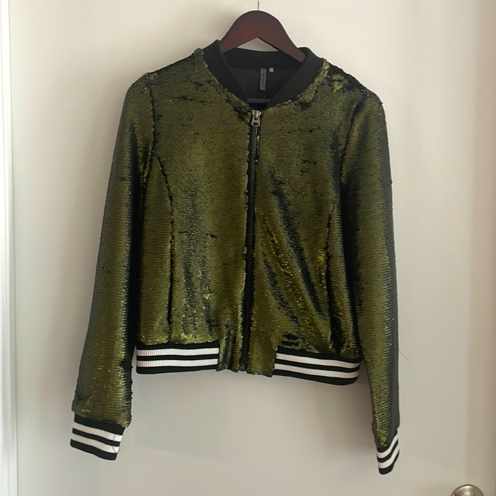 NEW Sequin Bomber Jacket
